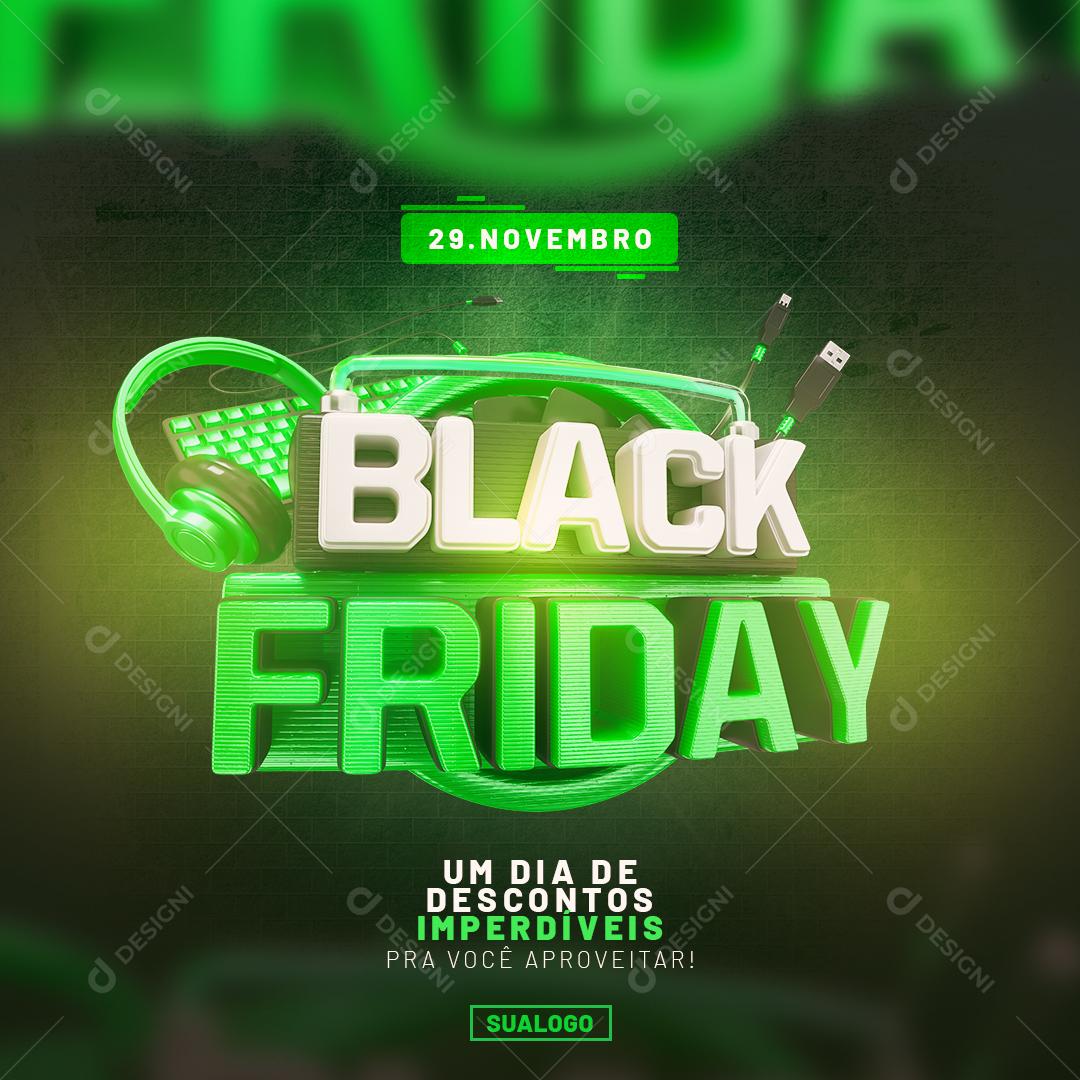 Black Friday Descontos Imperdíveis Social Media PSD Editável