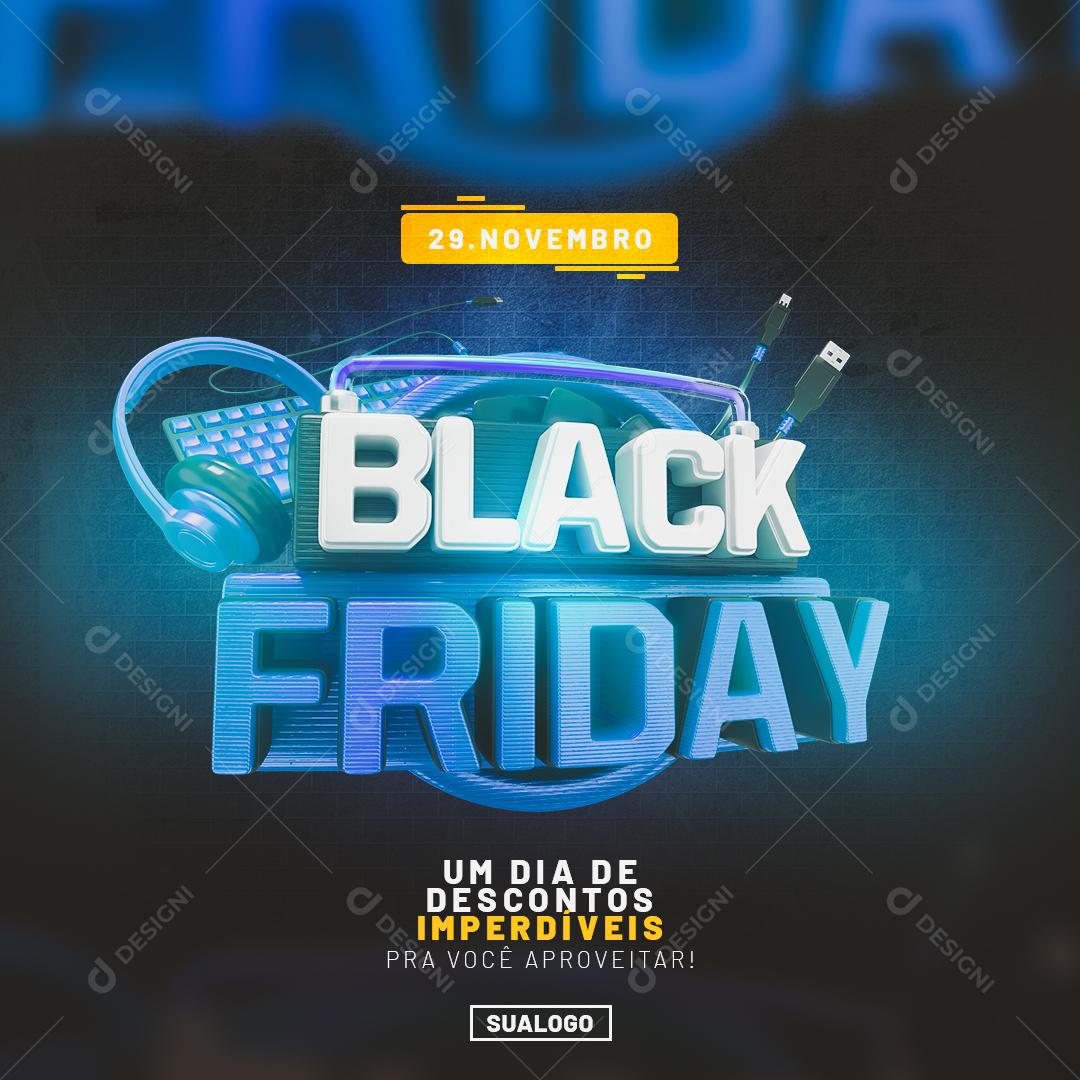 Black Friday Descontos Imperdíveis Social Media PSD Editável