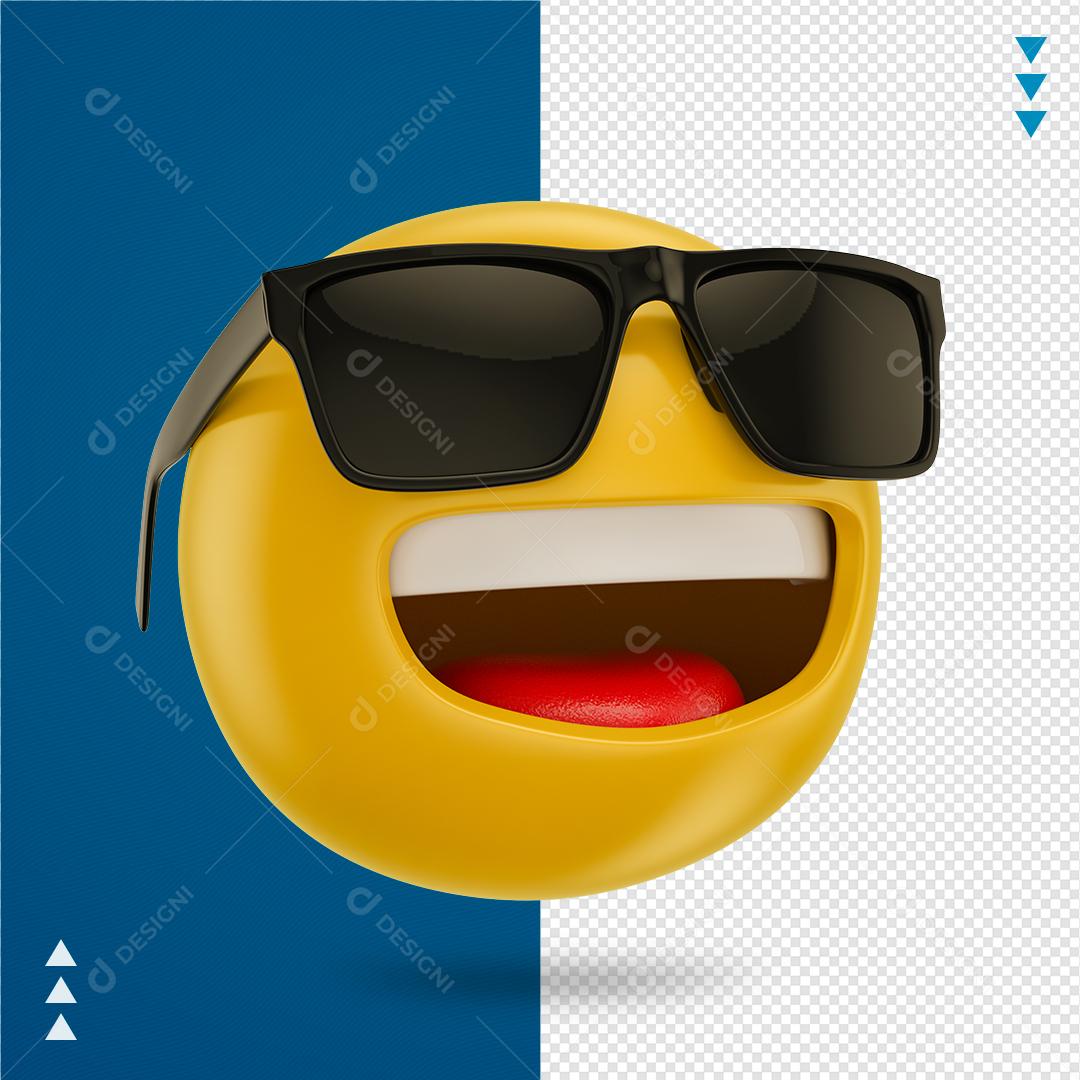 Emoji De Óculos Elemento 3D Para Composição PNG Transparente