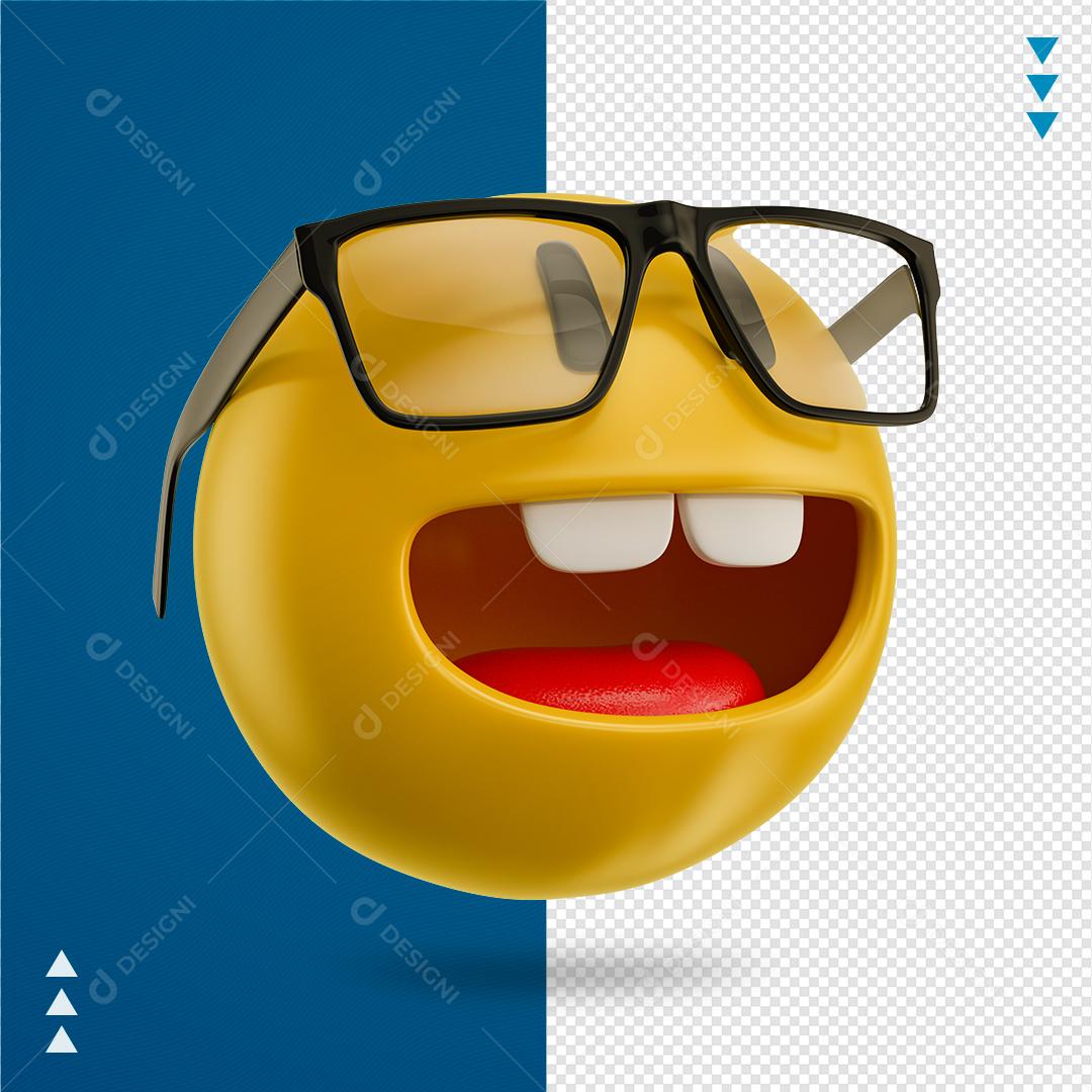 Emoji De Óculos Elemento 3D Para Composição PNG Transparente