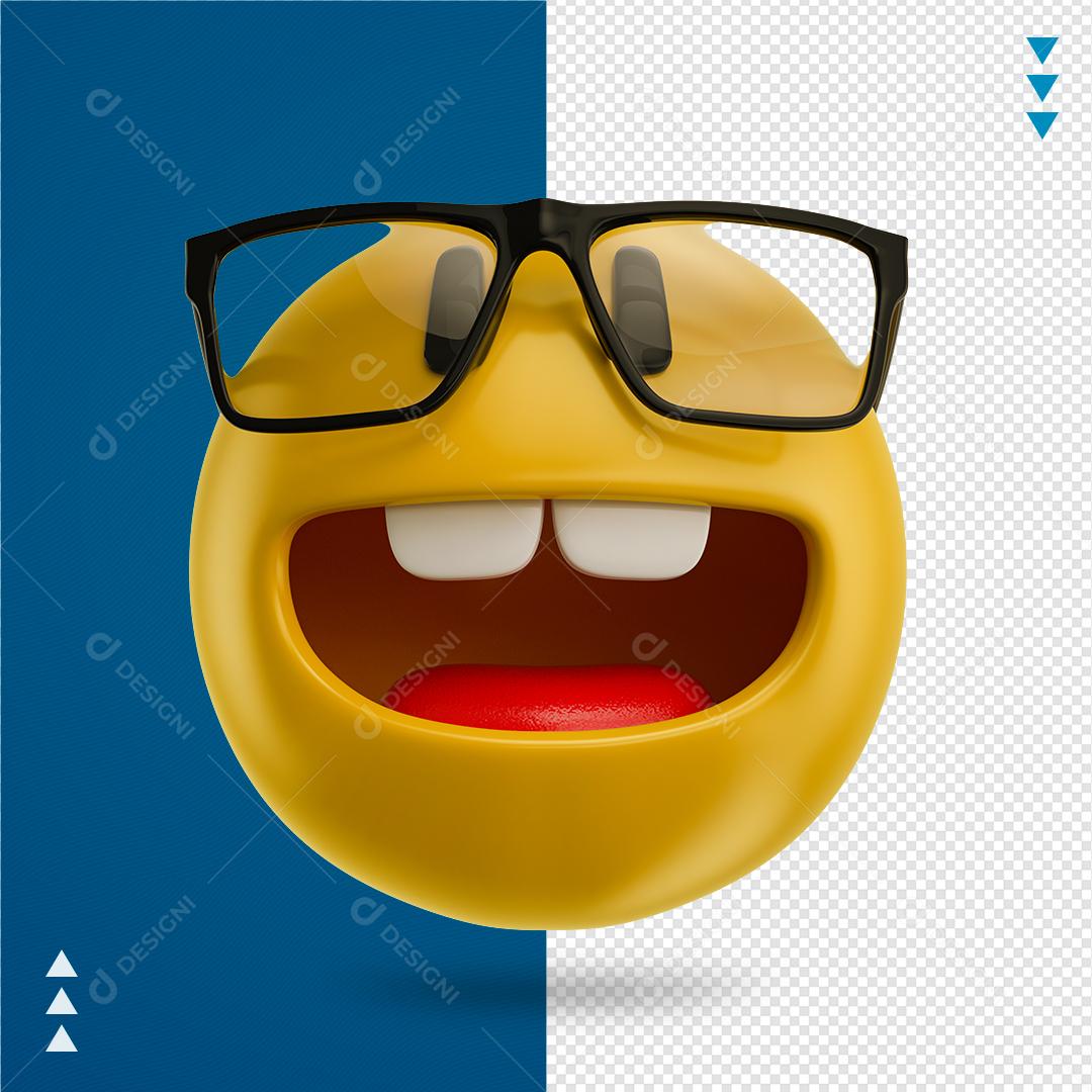 Emoji De Óculos Elemento 3D Para Composição PNG Transparente