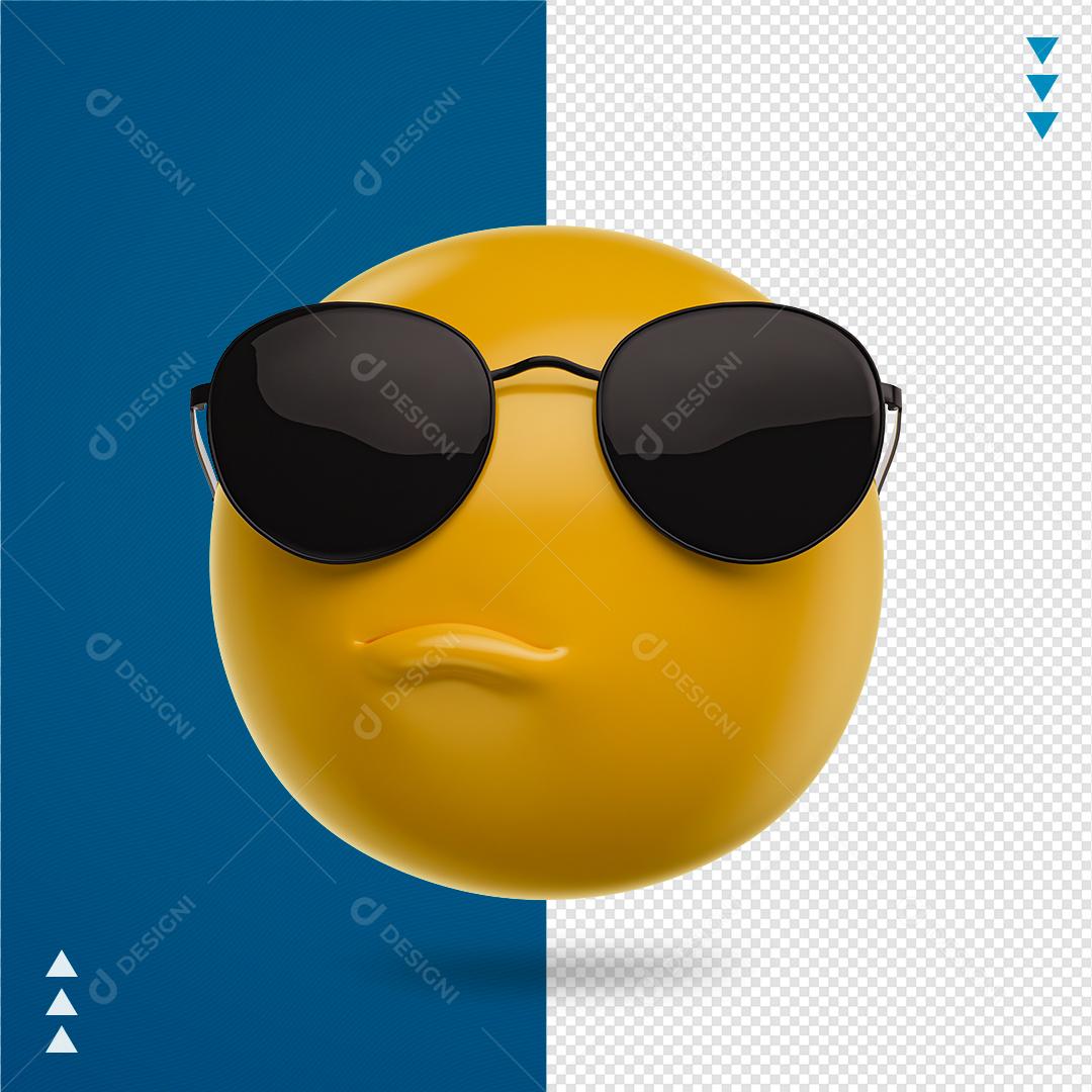 Emoji De Óculos Elemento 3D Para Composição PNG Transparente