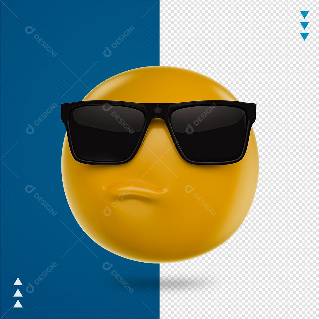 Glasses Emoji 3D Element For Compositing Transparent PNG