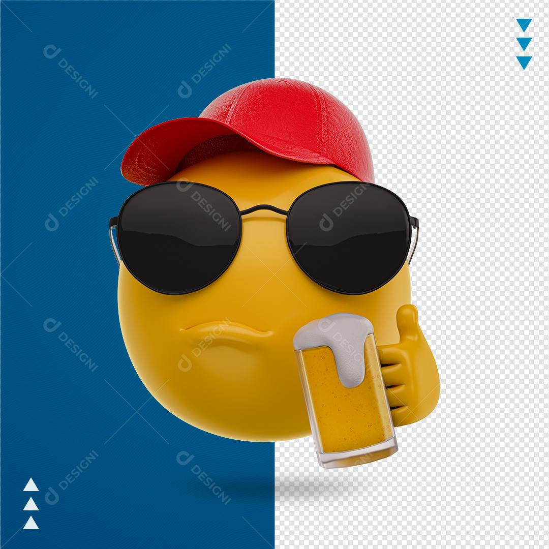 Emoji De Óculos Elemento 3D Para Composição PNG Transparente