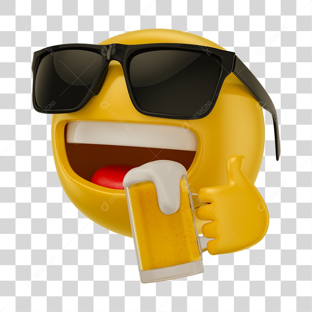 Emoji De Óculos Elemento 3D Para Composição PNG Transparente