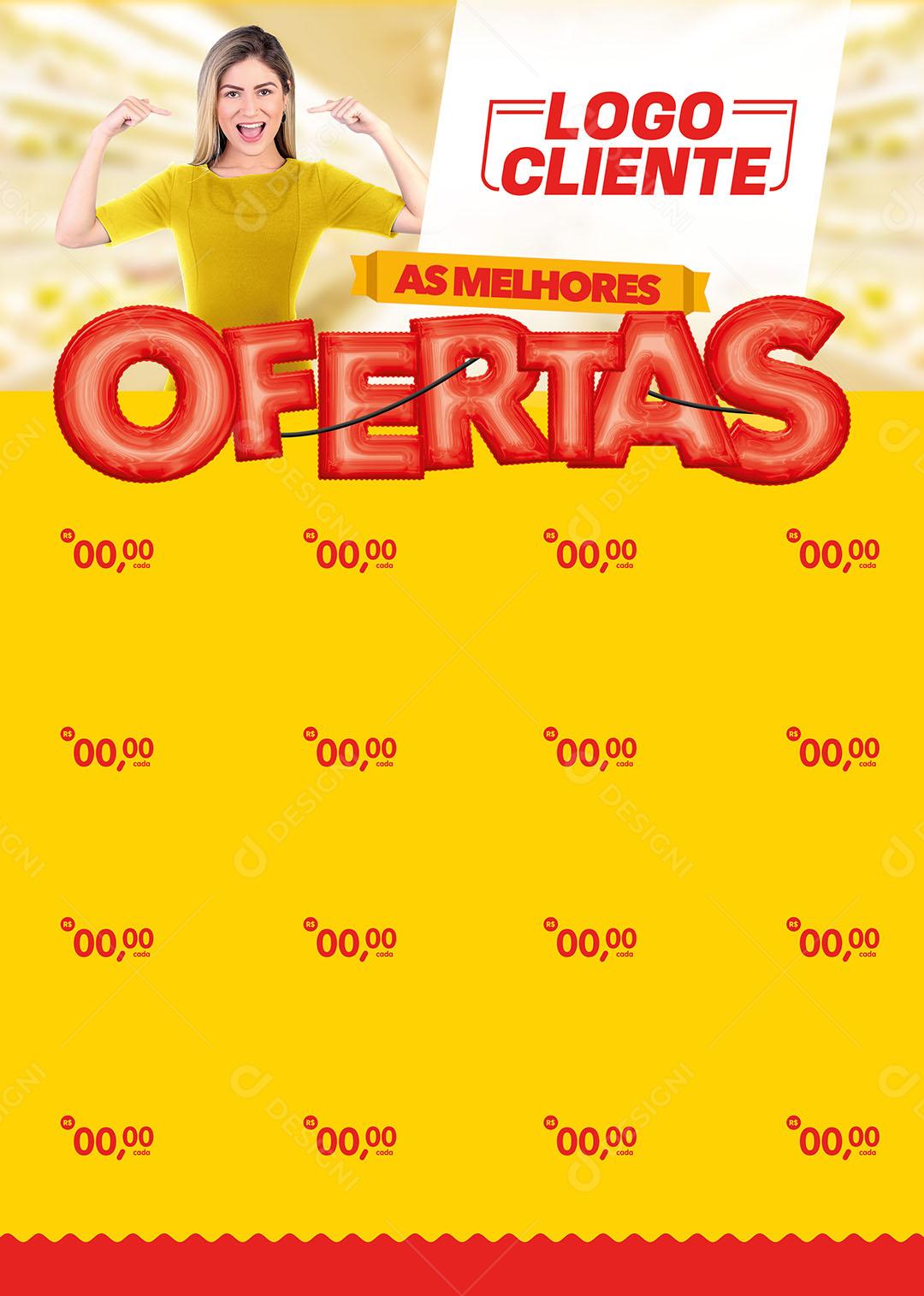 Post Template Supermercado as Melhores Ofertas PSD Editável