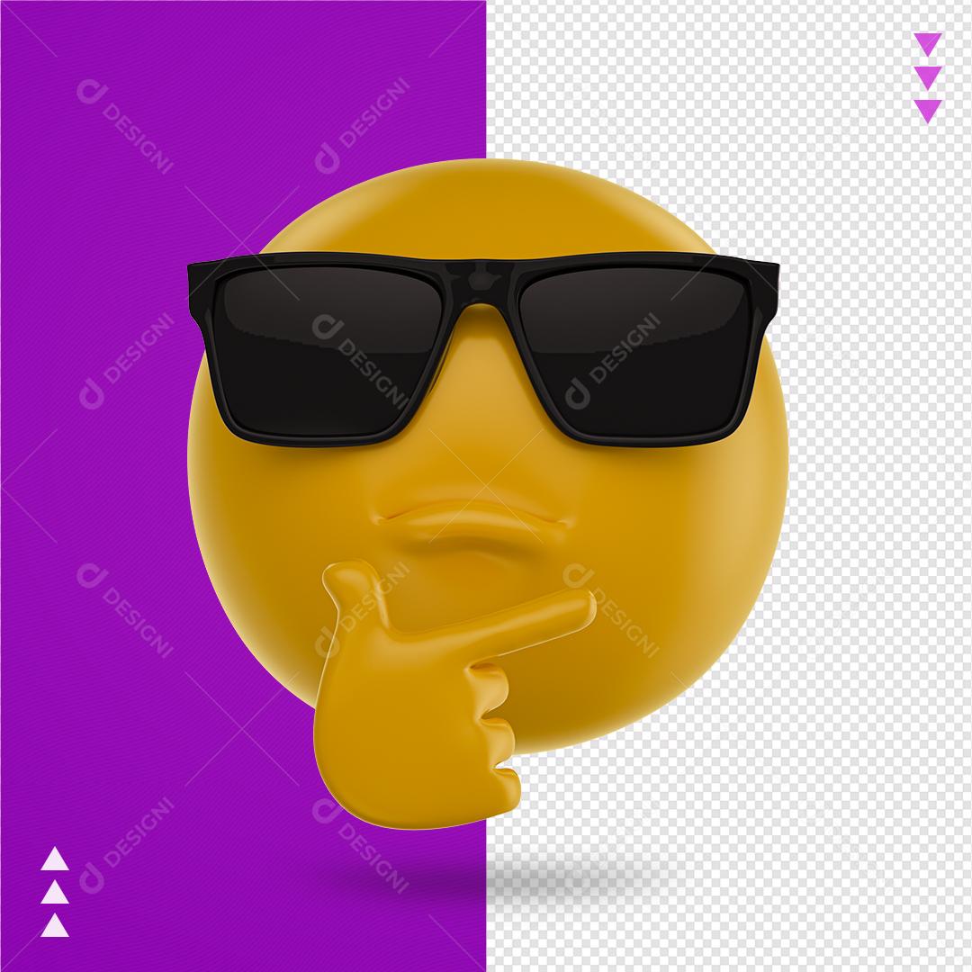 Emoji De Óculos Elemento 3D Para Composição PNG Transparente