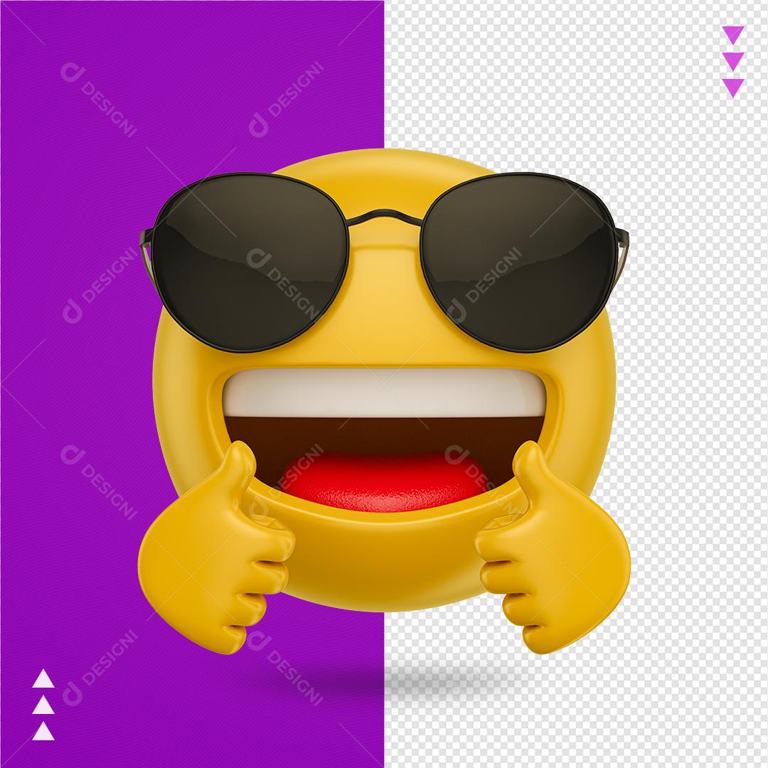 Emoji De Óculos Elemento 3D Para Composição PNG Transparente