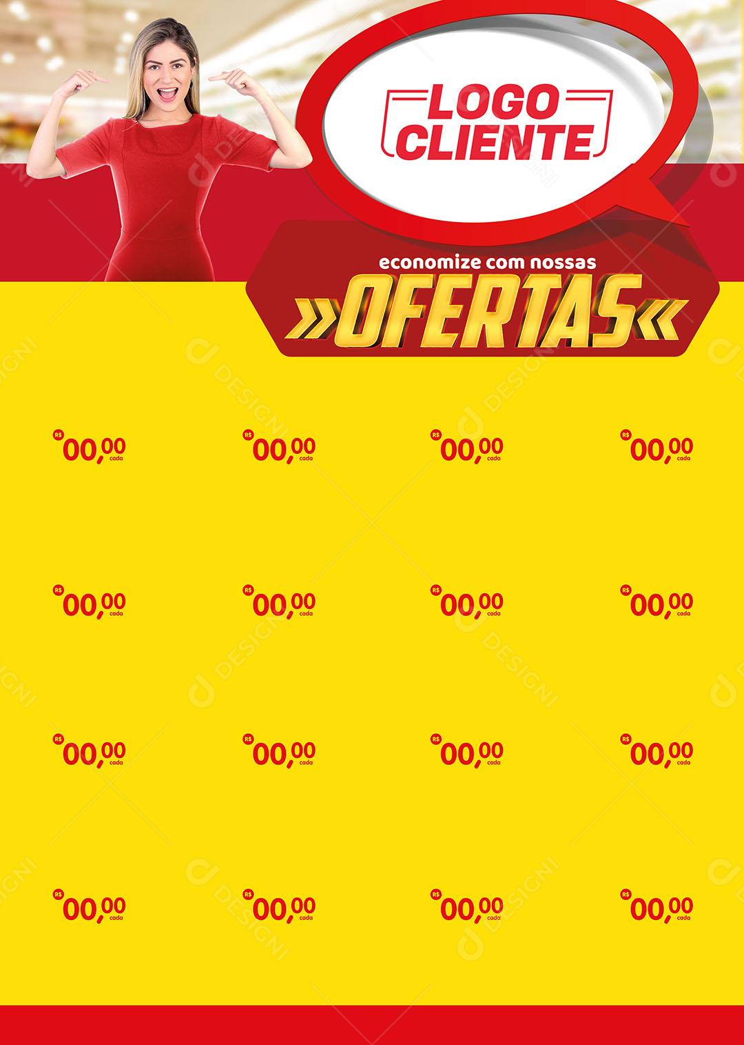 Post Template Supermercado Economize Com as Nossas Ofertas PSD Editável