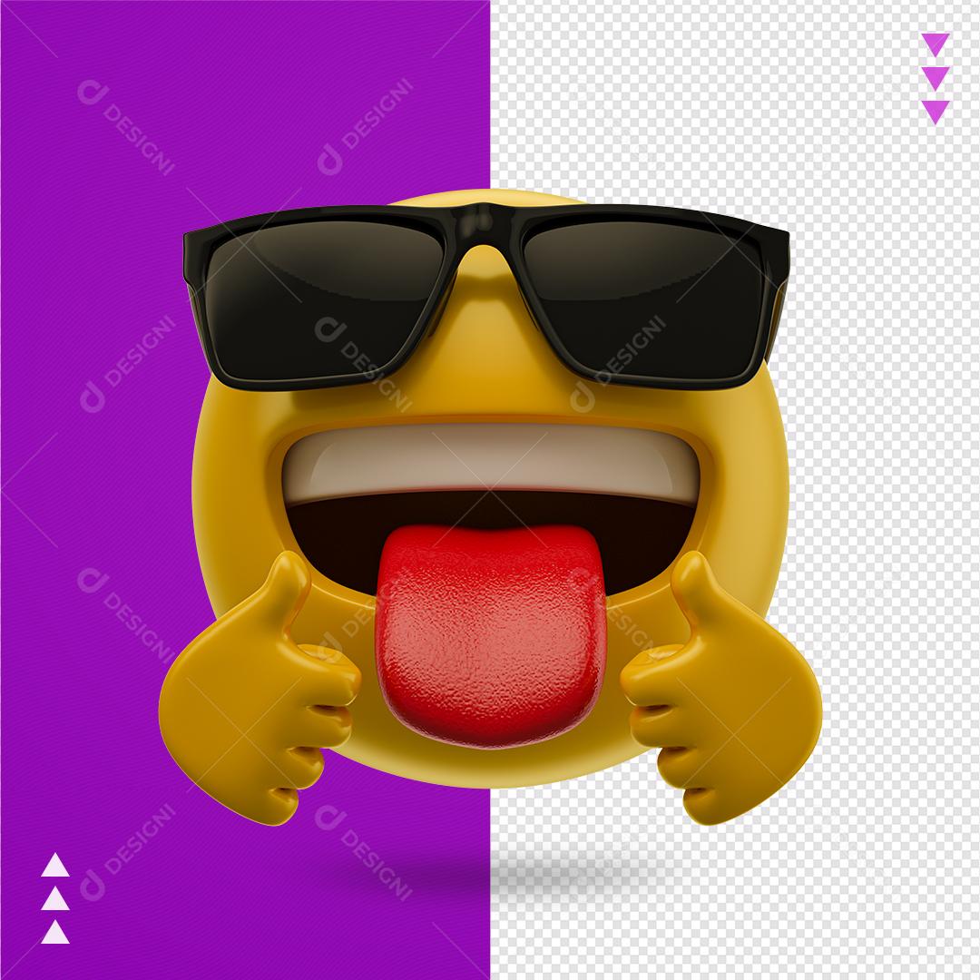 Emoji De Óculos Elemento 3D Para Composição PNG Transparente