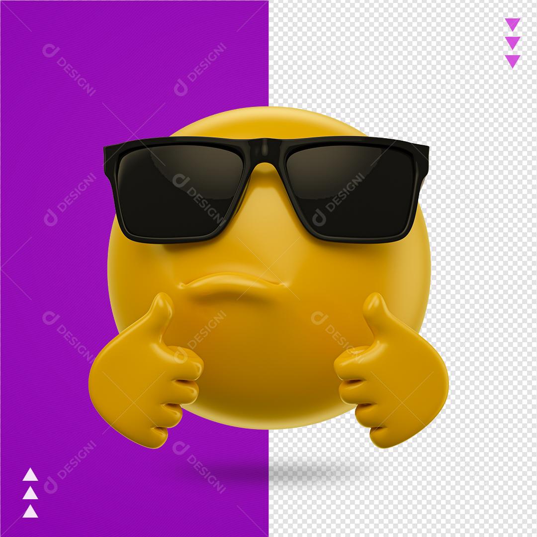 Emoji De Óculos Elemento 3D Para Composição PNG Transparente