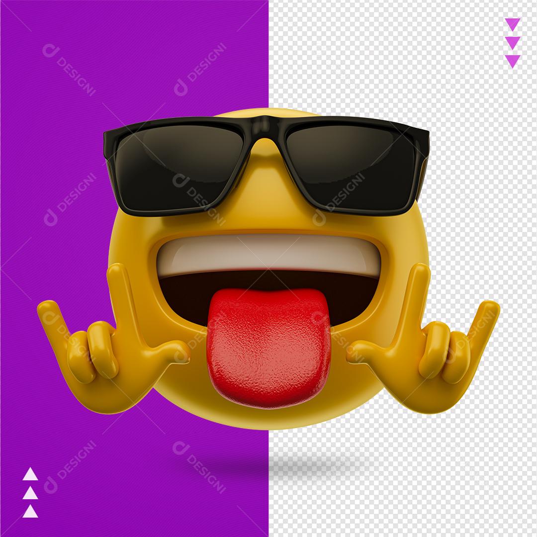 Emoji De Óculos Elemento 3D Para Composição PNG Transparente