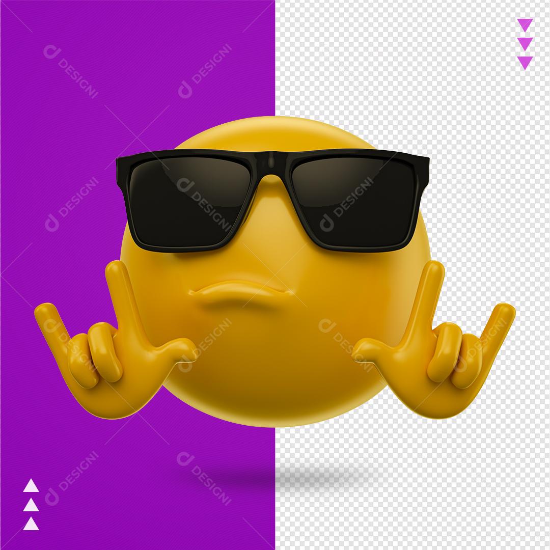Emoji De Óculos Elemento 3D Para Composição PNG Transparente