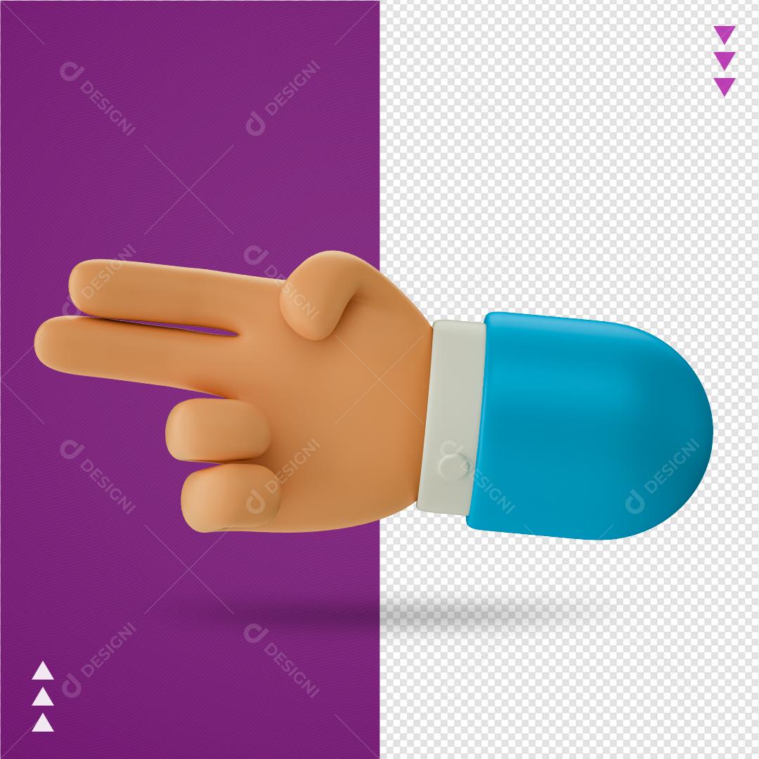 Mão Elemento 3D Para Composição PNG Transparente