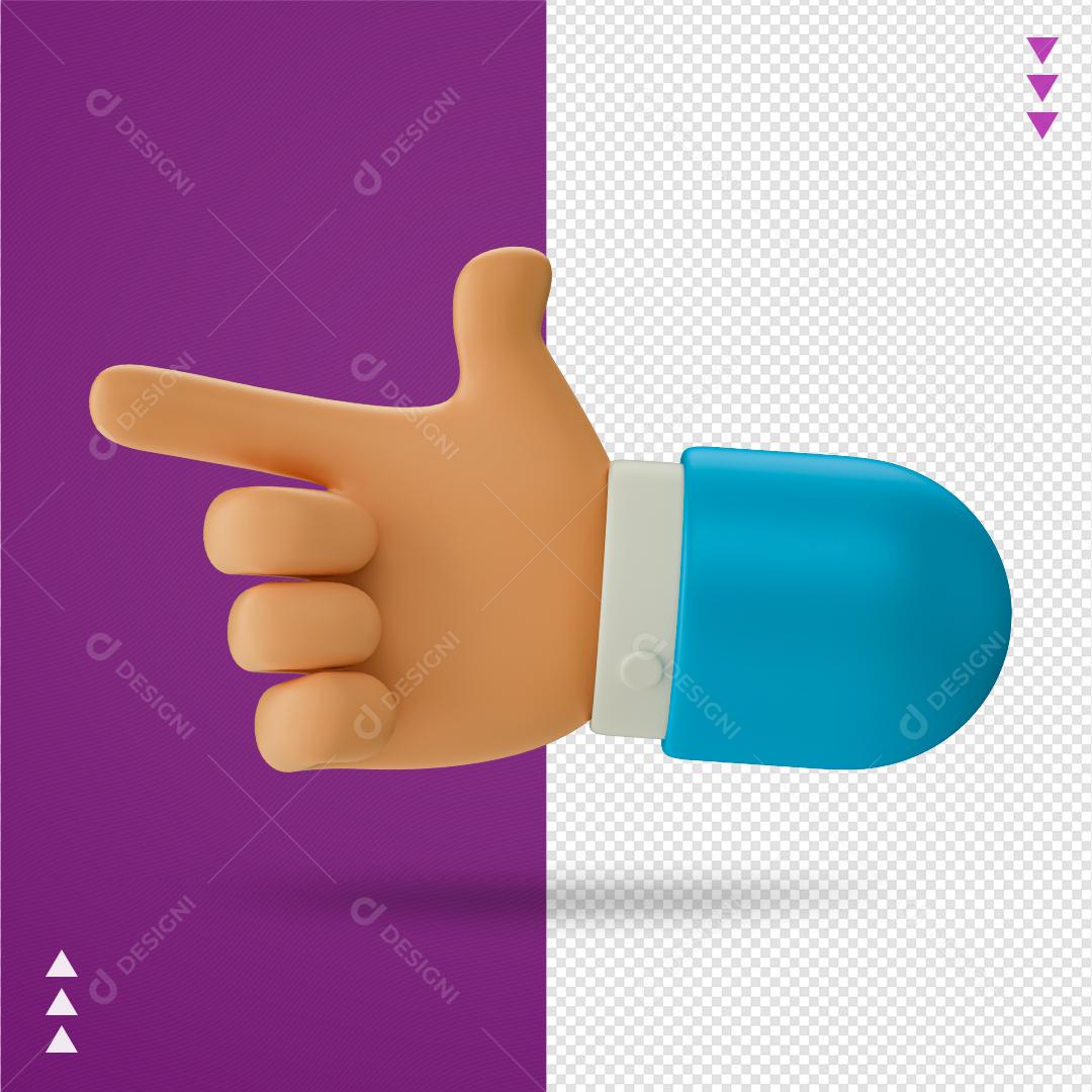 Mão Elemento 3D Para Composição PNG Transparente
