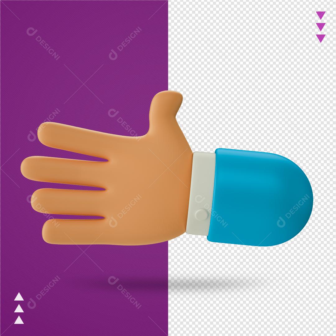 Mão Elemento 3D Para Composição PNG Transparente