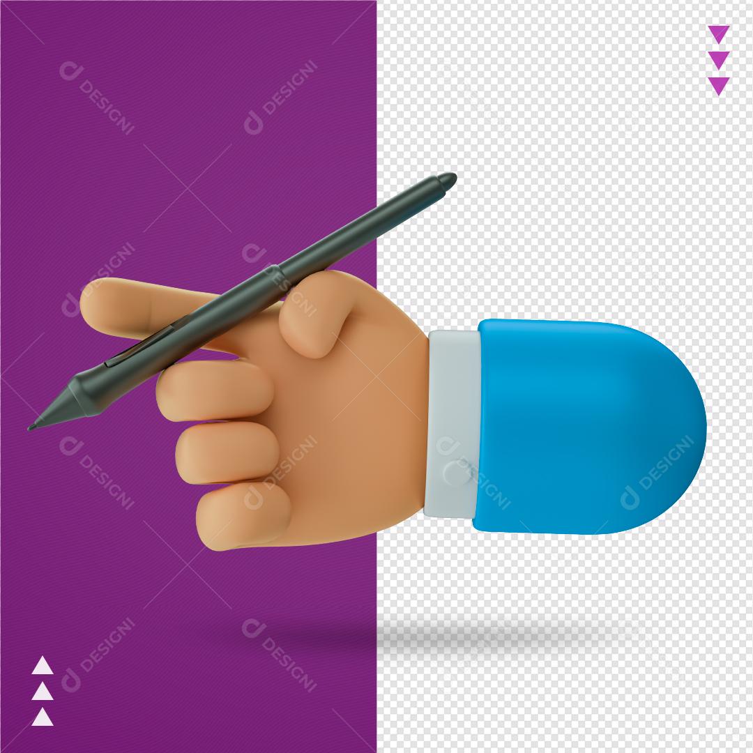 Mão Elemento 3D Para Composição PNG Transparente