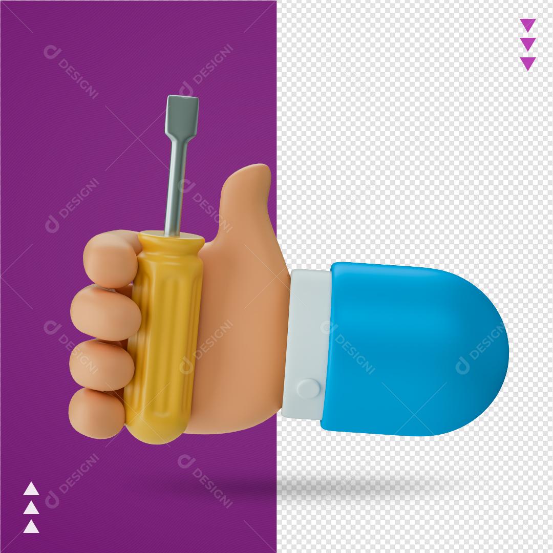 Mão Elemento 3D Para Composição PNG Transparente