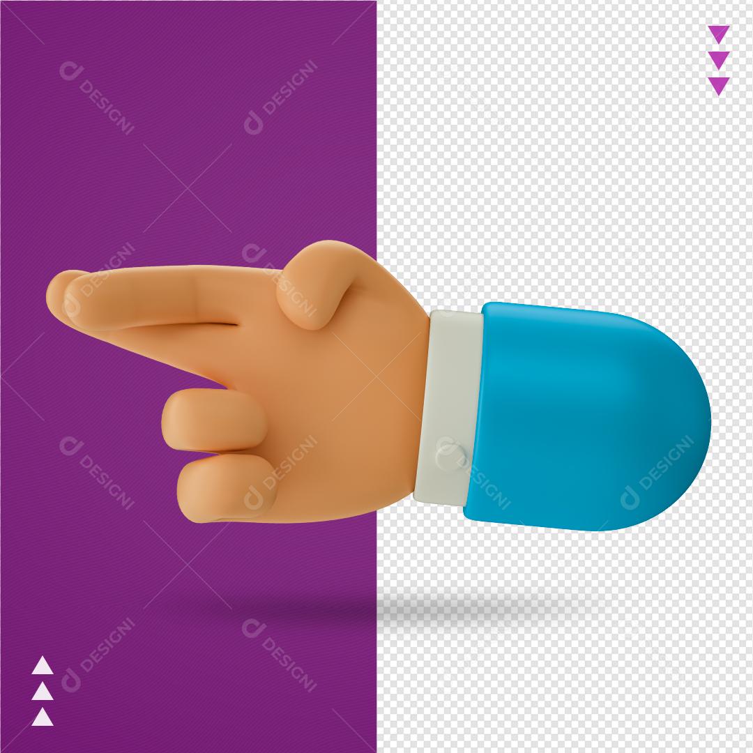 Mão Elemento 3D Para Composição PNG Transparente