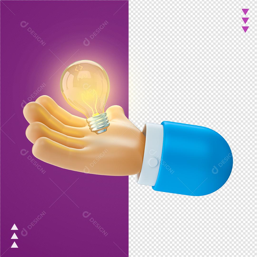 Mão Elemento 3D Para Composição PNG Transparente