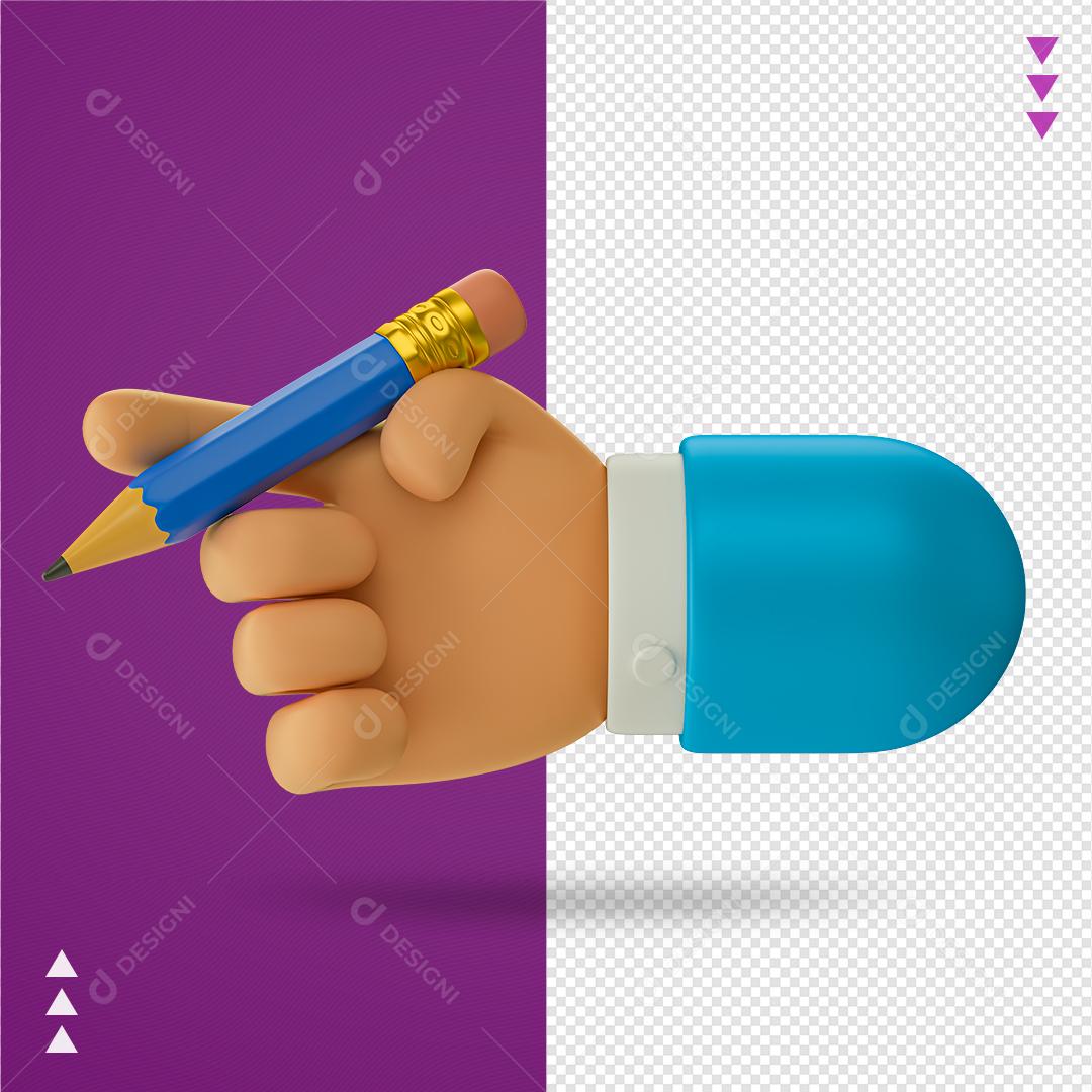 Mão Elemento 3D Para Composição PNG Transparente