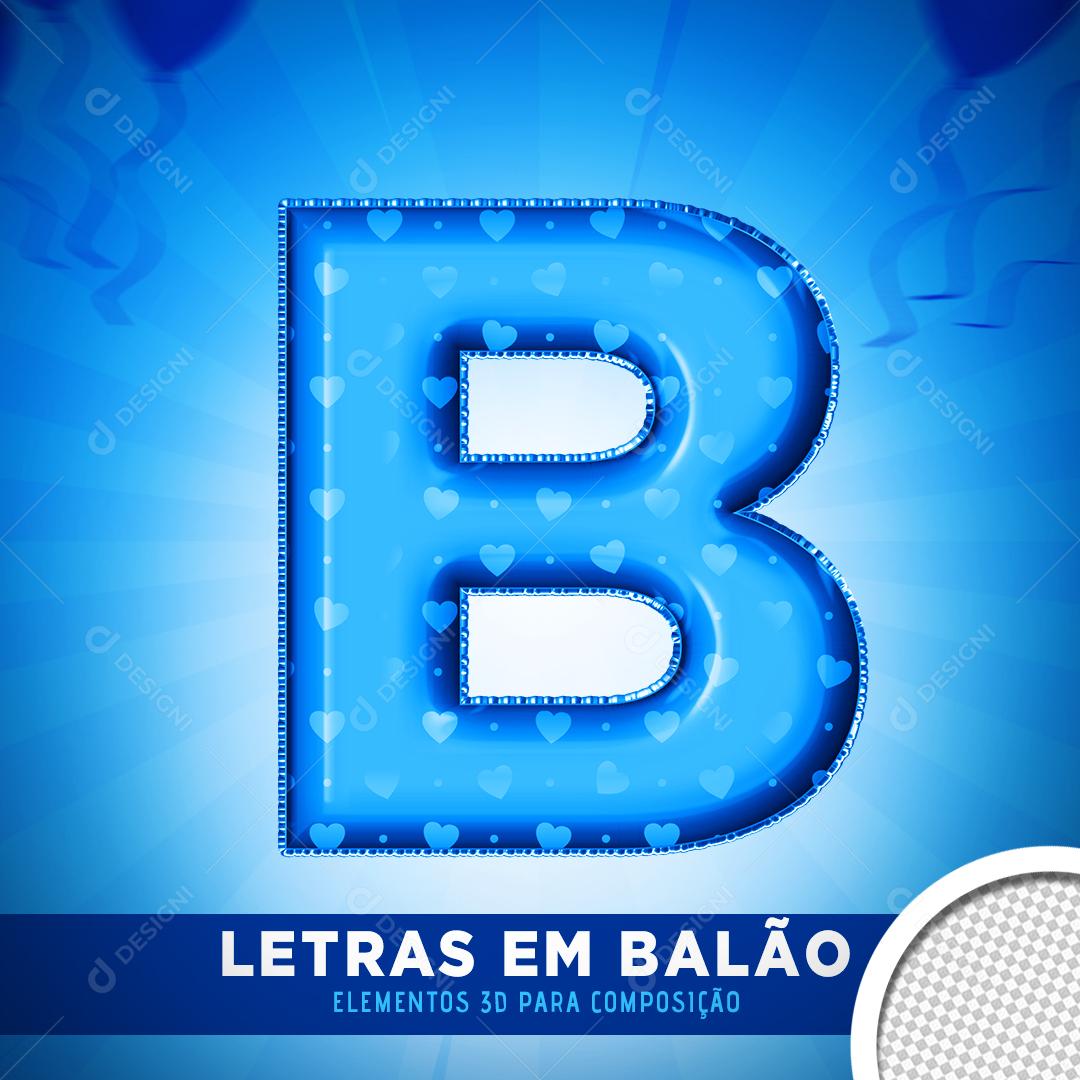Alfabeto Letra B PNG Transparente
