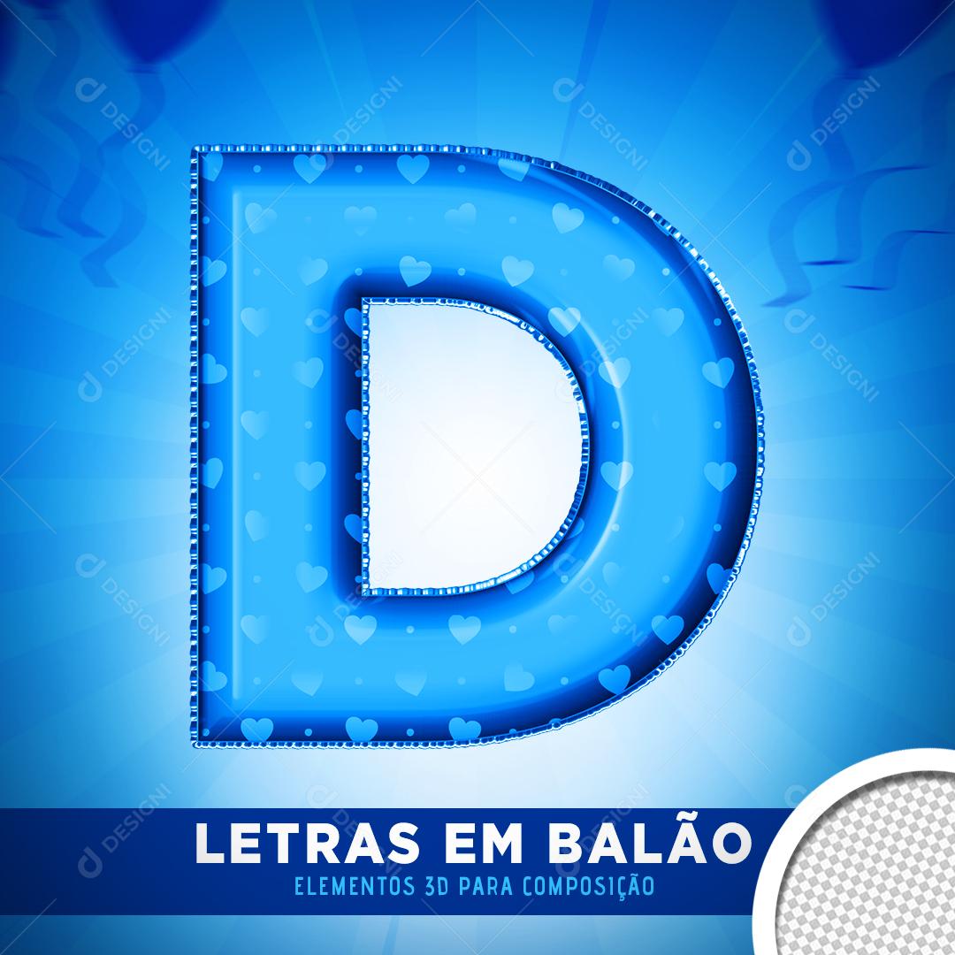 Alfabeto Letra D PNG Transparente