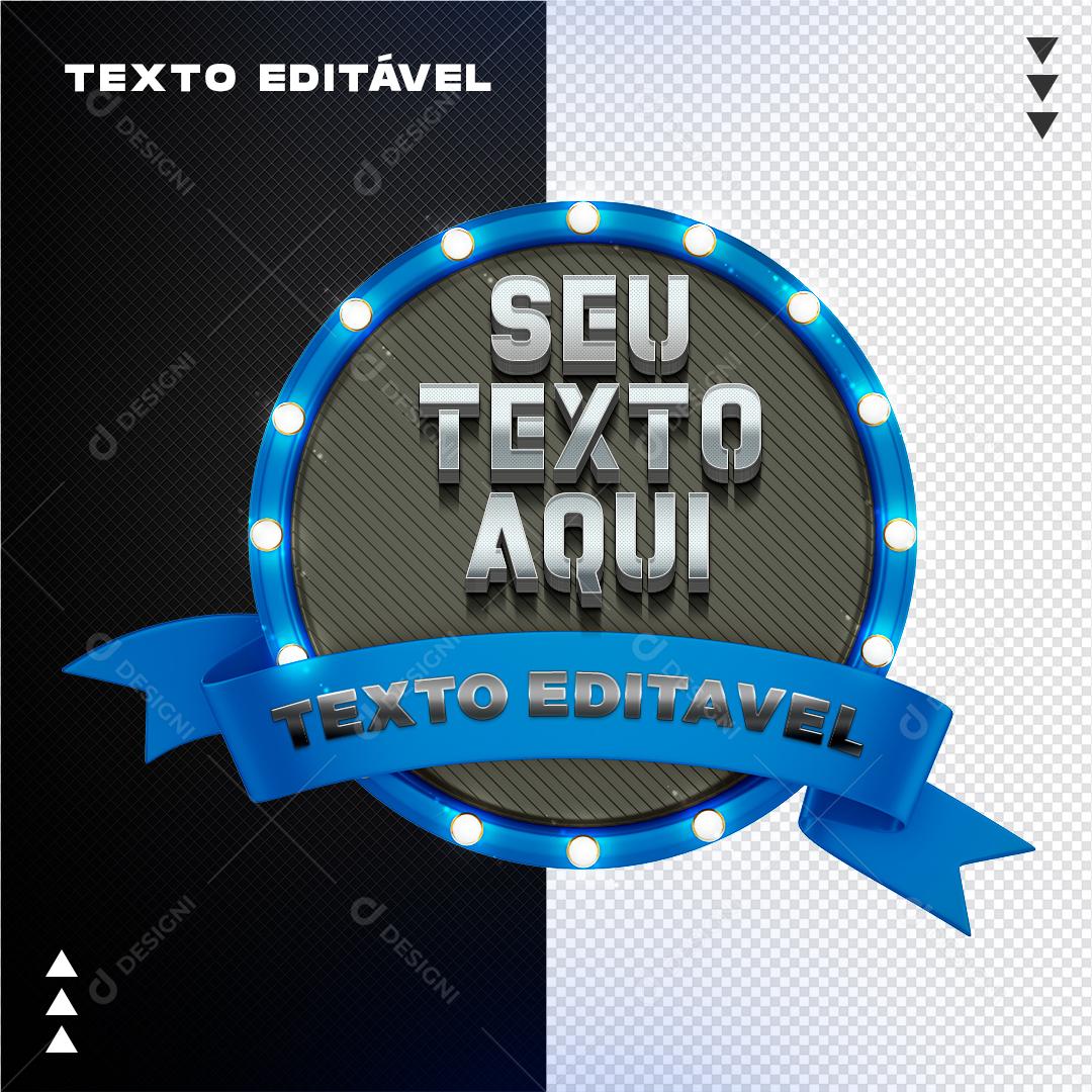 Moldura Luminosa Elemento 3D Para Composição PSD Editável