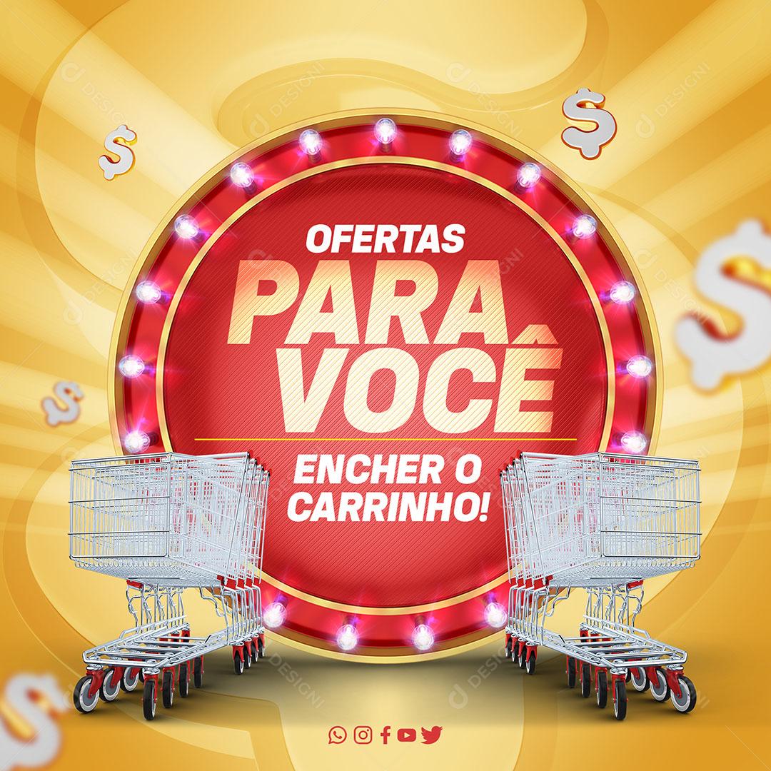 Post Feed Ofertas Para Você Texto Editável Social Media PSD