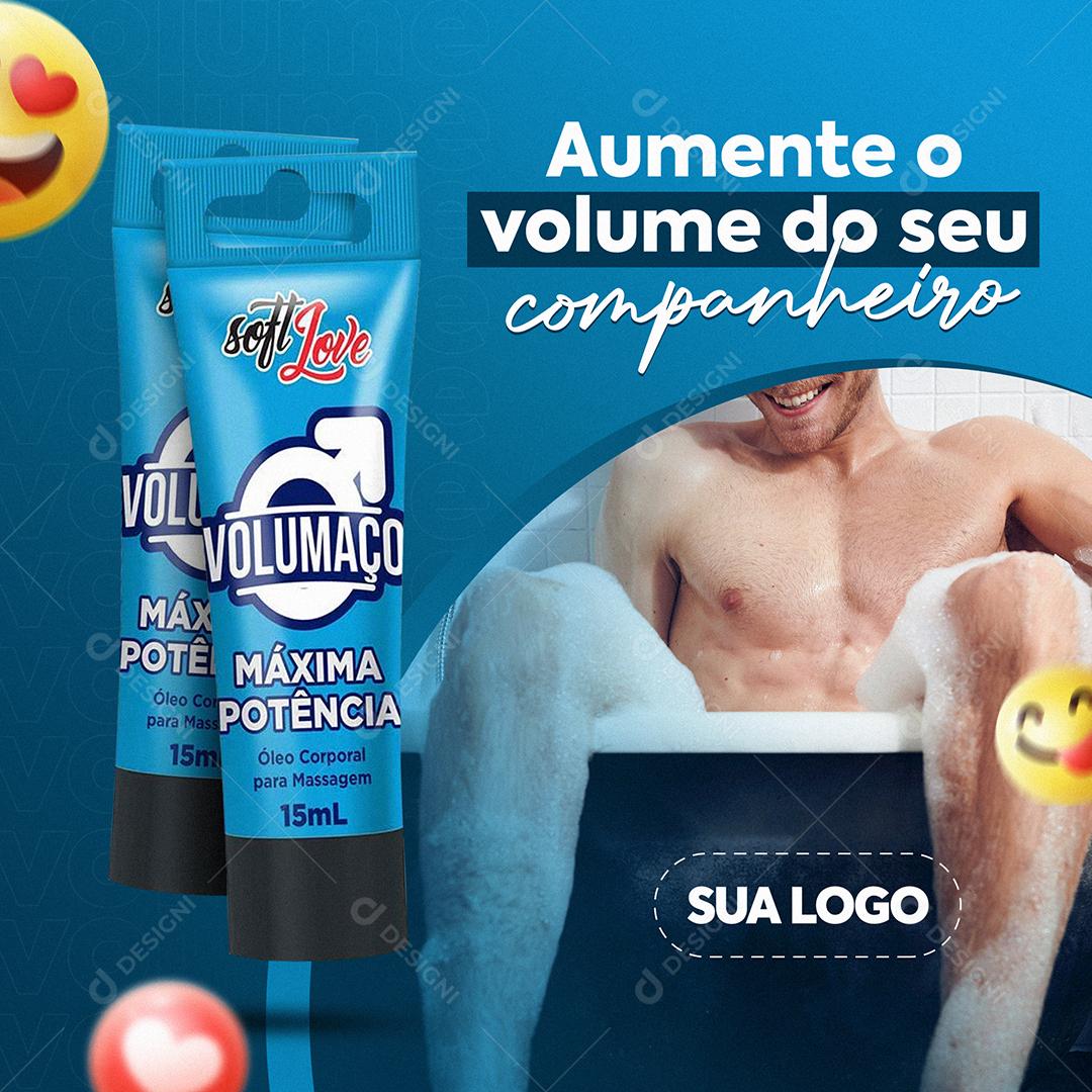 Post Feed Sex Shop Aumente o Volume do Companheiro Social Media PSD Editável