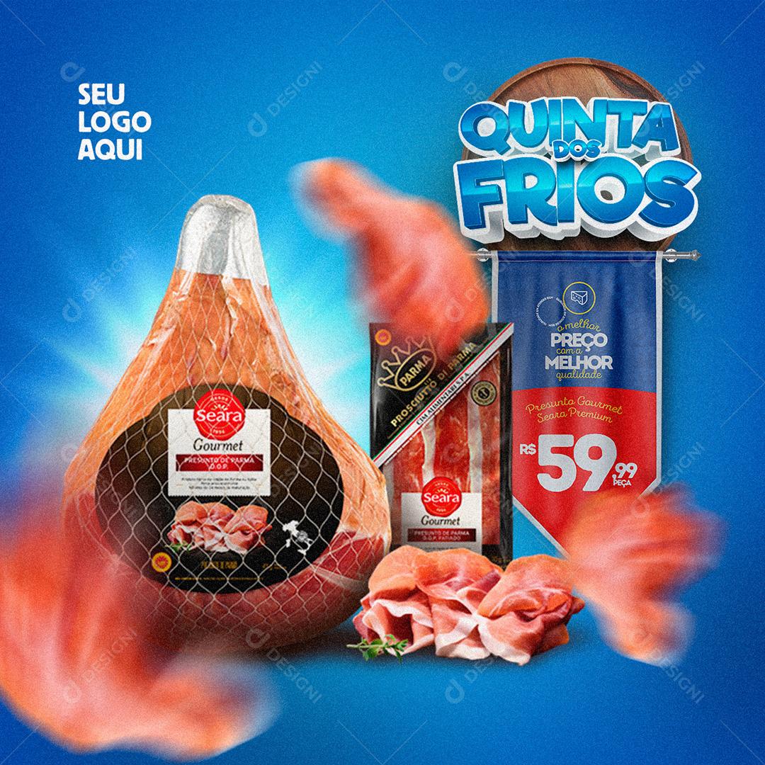 Campanha Supermercado Quinta Dos Frios Social Media PSD Editável