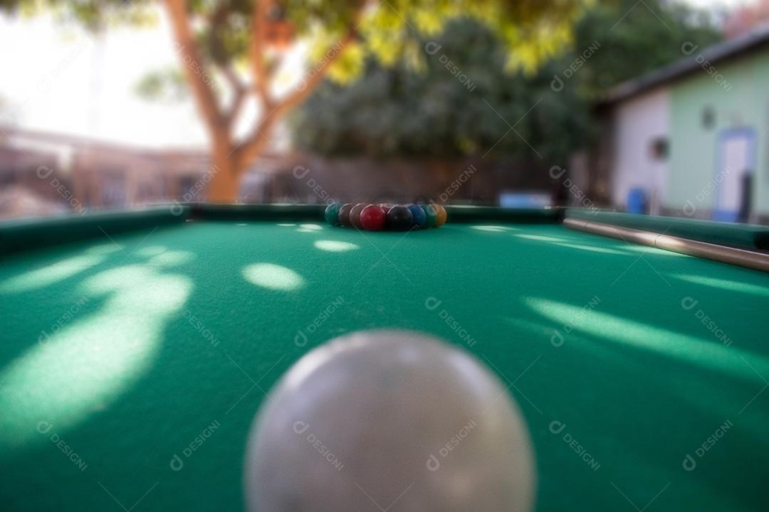 Bolas De Sinuca Em Cima Da Mesa Imagem JPG