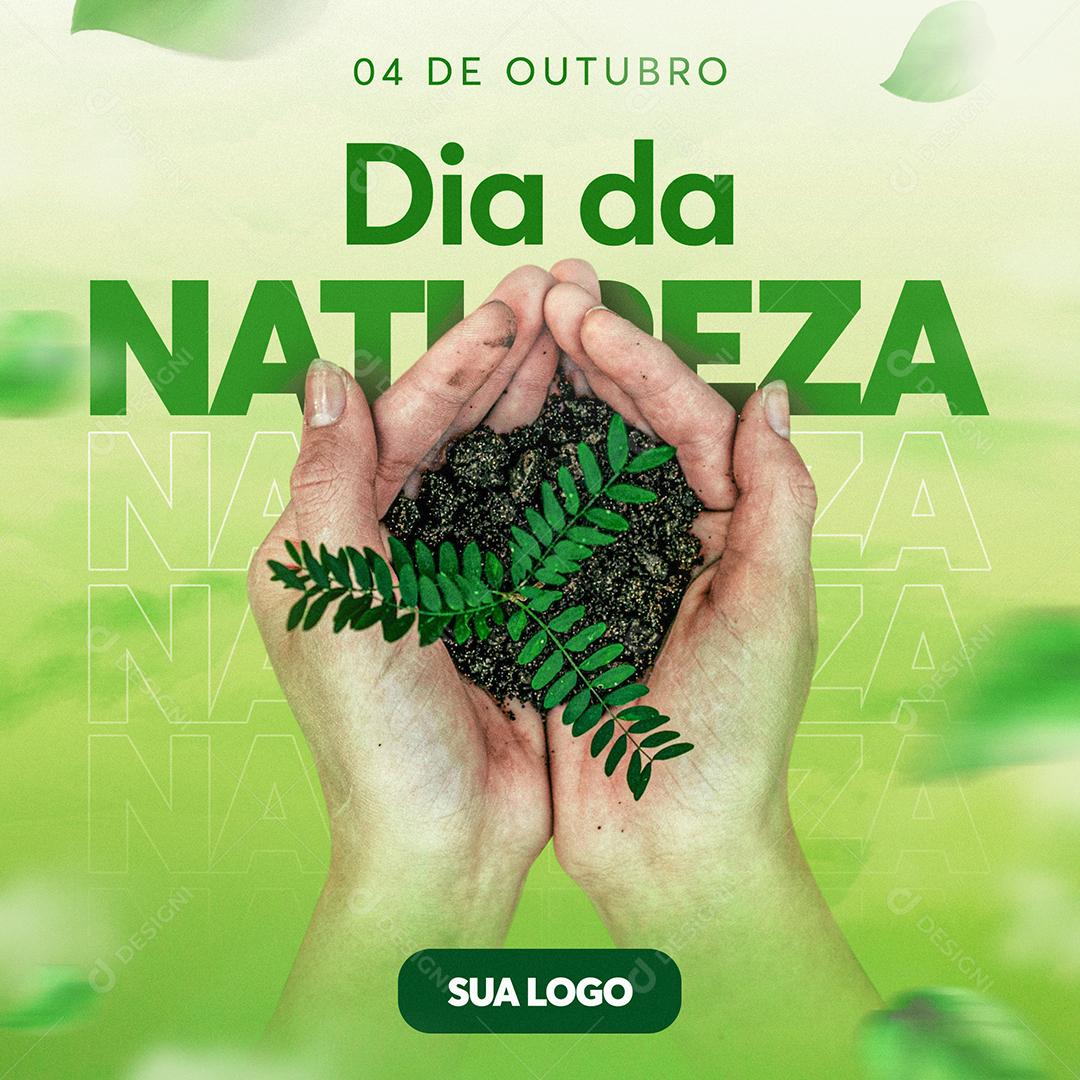 Post Feed 04 de Outubro Dia da Natureza Social Media PSD Editável