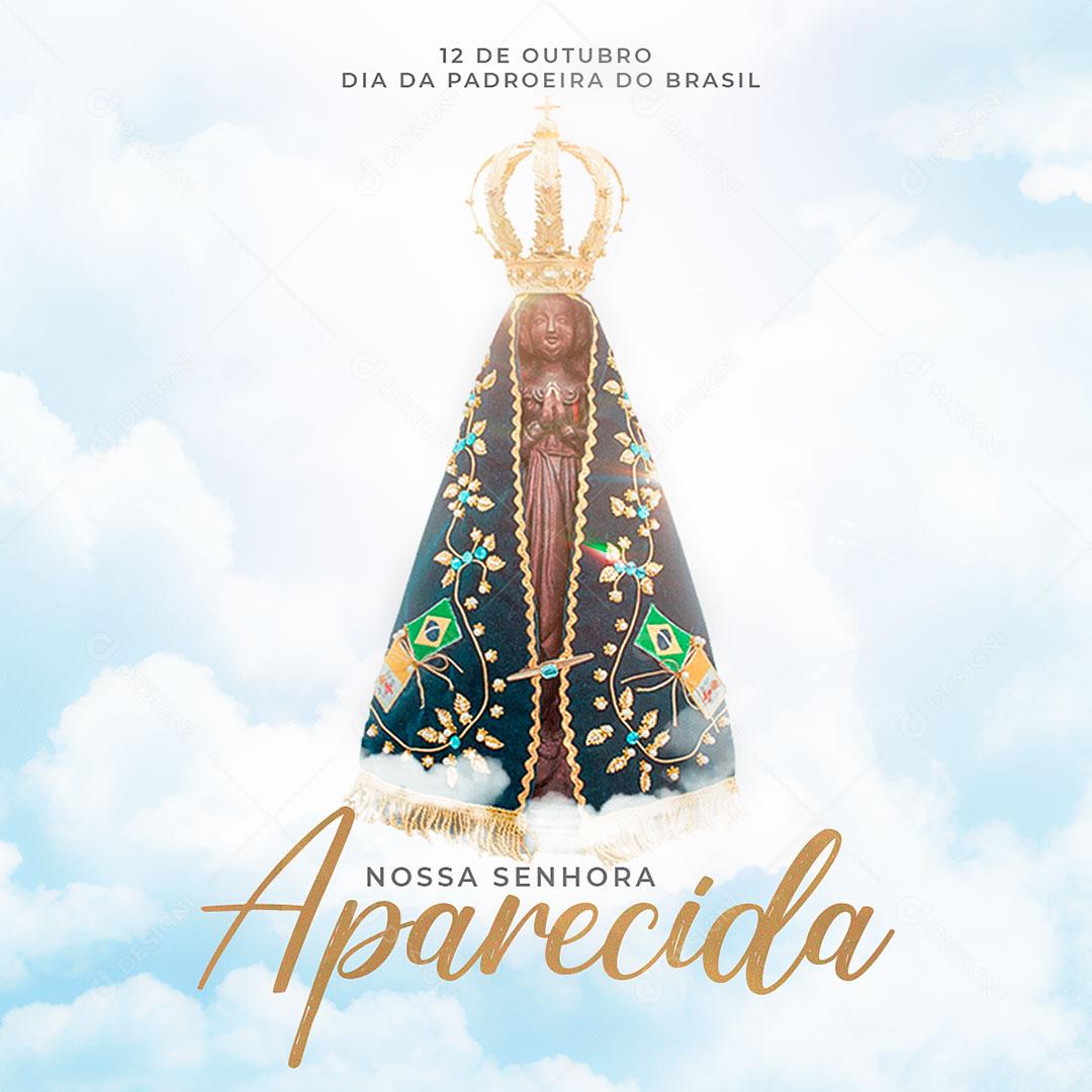 Post Feed Data Comemorativa 12 de Outubro Dia da Padroeira do Brasil Social Media PSD Editável
