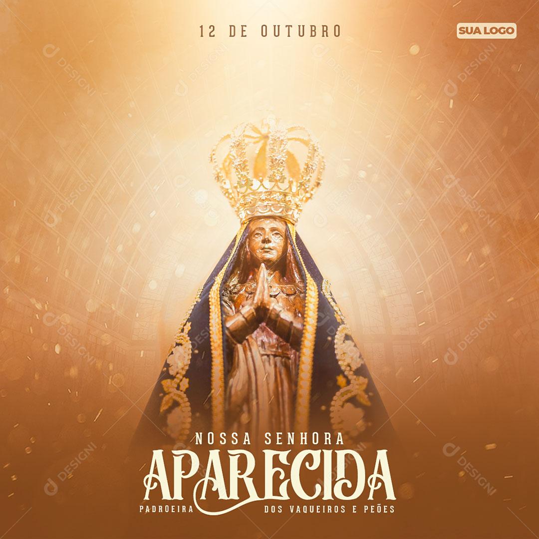 Post Feed Data Comemorativa 12 de Nossa Senhora de Aparecida Social Media PSD Editável
