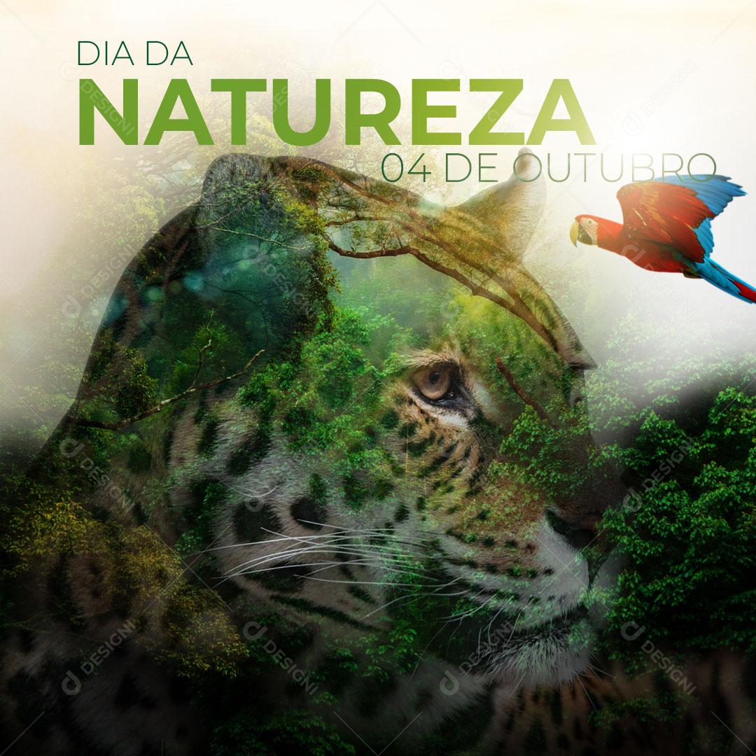 Post Feed Data Comemorativa 04 de Outubro Dia da Natureza Social Media PSD Editável