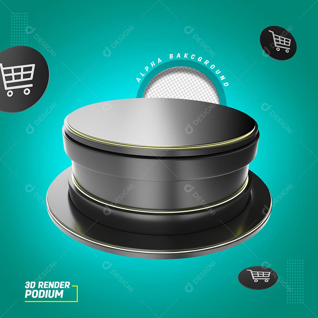 Pódio 3D Para Composição PSD Editável