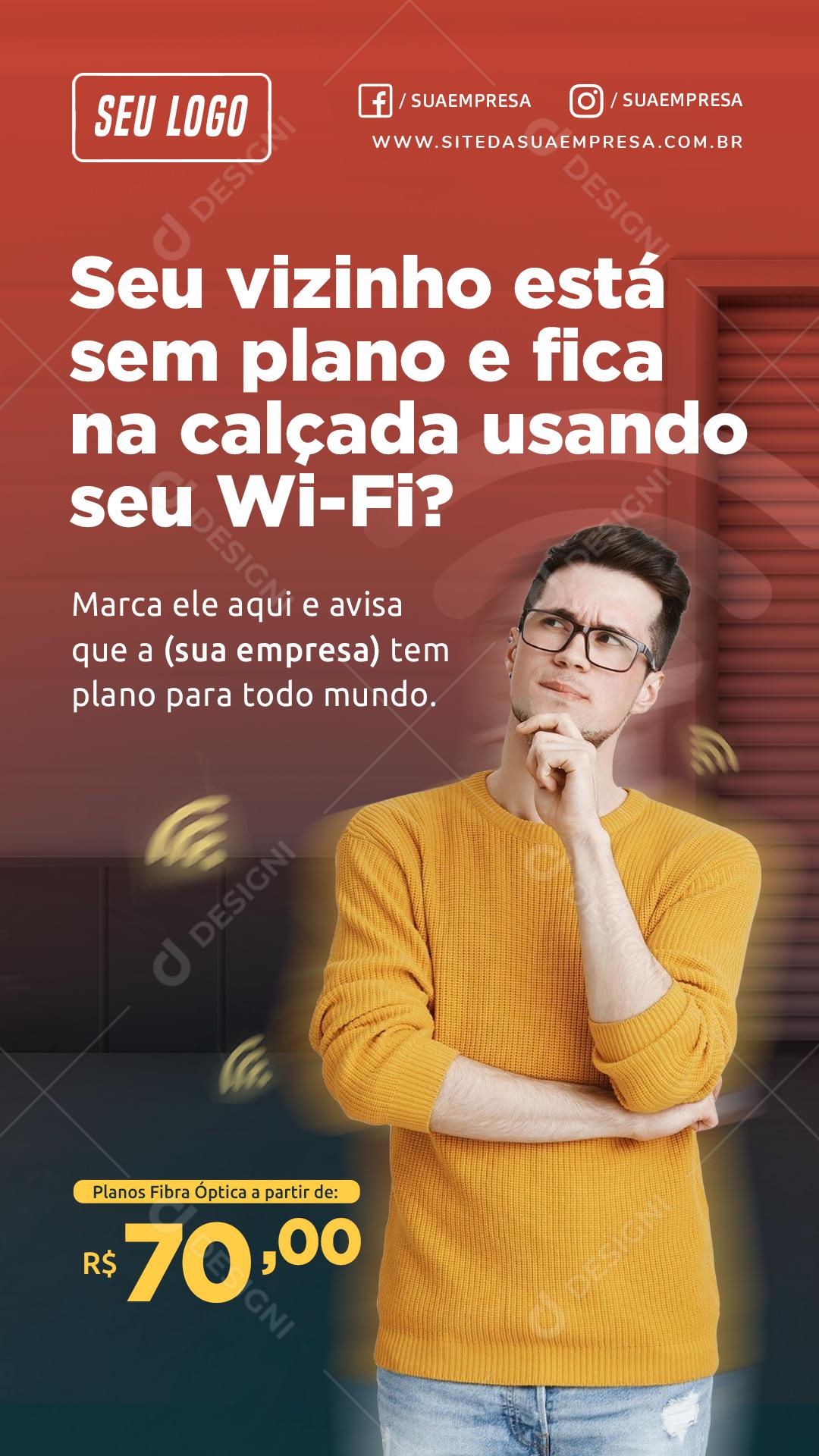Provedor de Internet Telecom Media Story PSD Editável