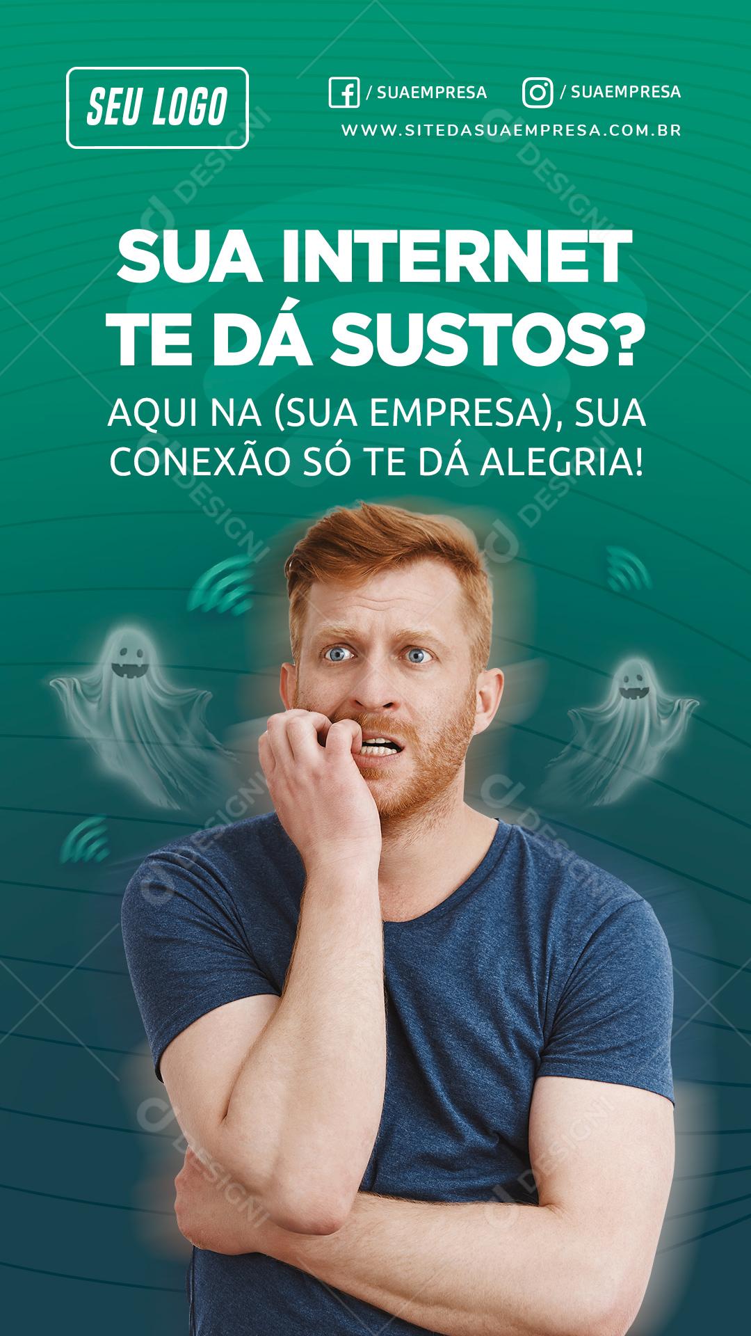 Provedor de Internet Telecom Media Story PSD Editável