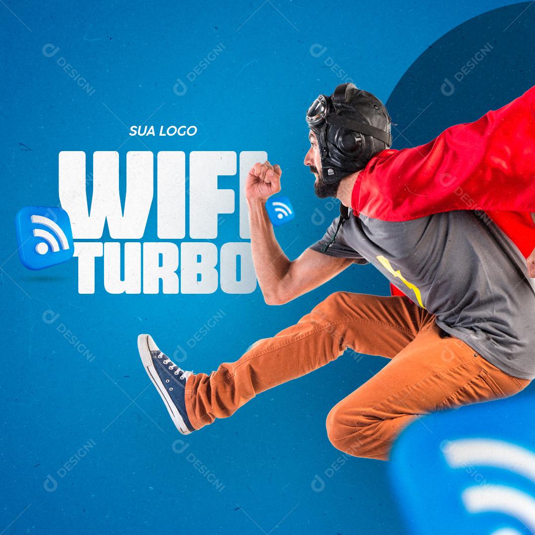 Wifi Turbo Social Media PSD Editável