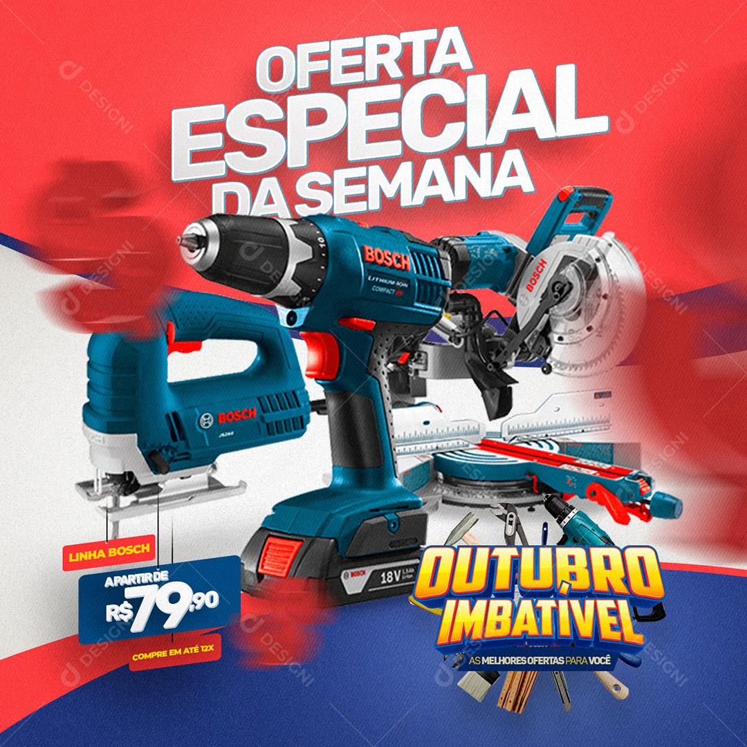 Post Feed Contrução Outubro Imbatível Ofertas Especial da Semana Social Media PSD Editável