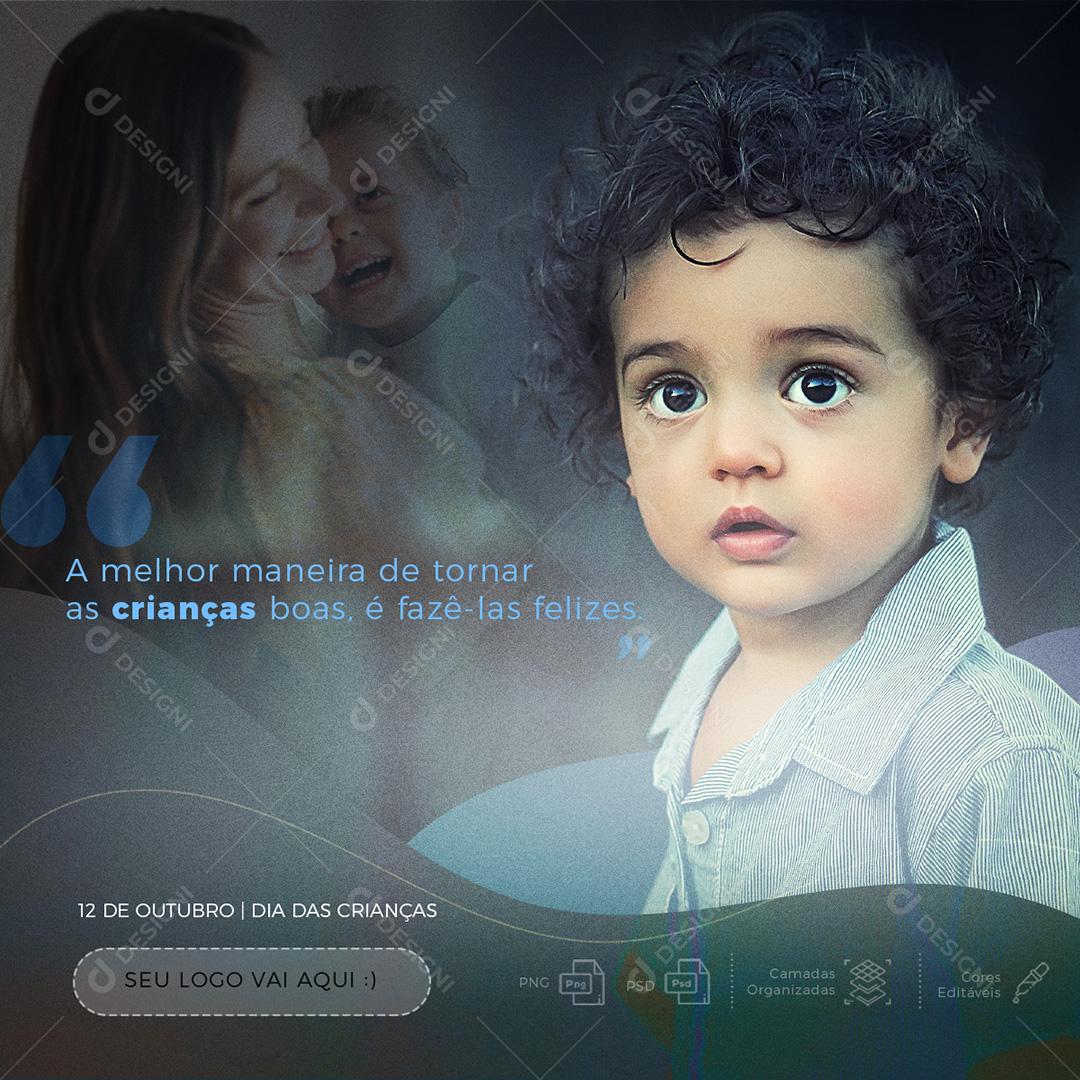 Post Feed 12 de Outubro Dia das Crianças Social Media PSD Editável