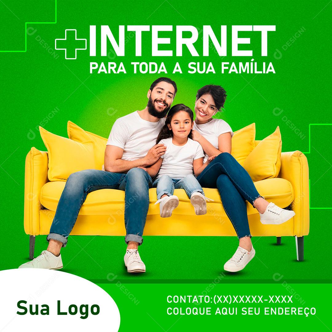 Post Feed Internet Para Toda a Sua Família Social Media PSD Editável