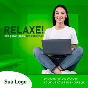 Post Feed Provedor de Internet Relaxe nós Garantimos Social Media PSD