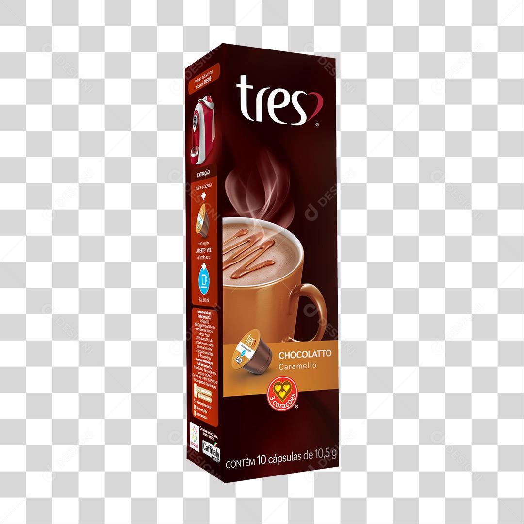 Bebida Quente Chocolatto Caramello 3 Corações PNG Transparente