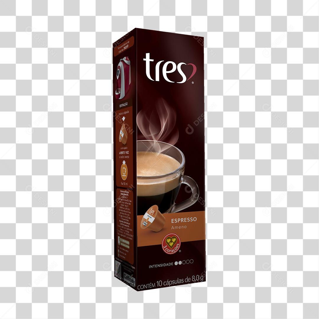 Bebida Quente Espresso Ameno 3 Corações PNG Transparente
