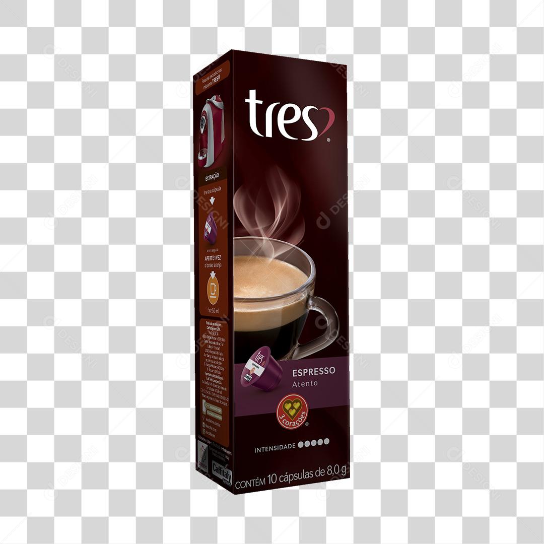 Bebida Quente Espresso Atento 3 Corações PNG Transparente