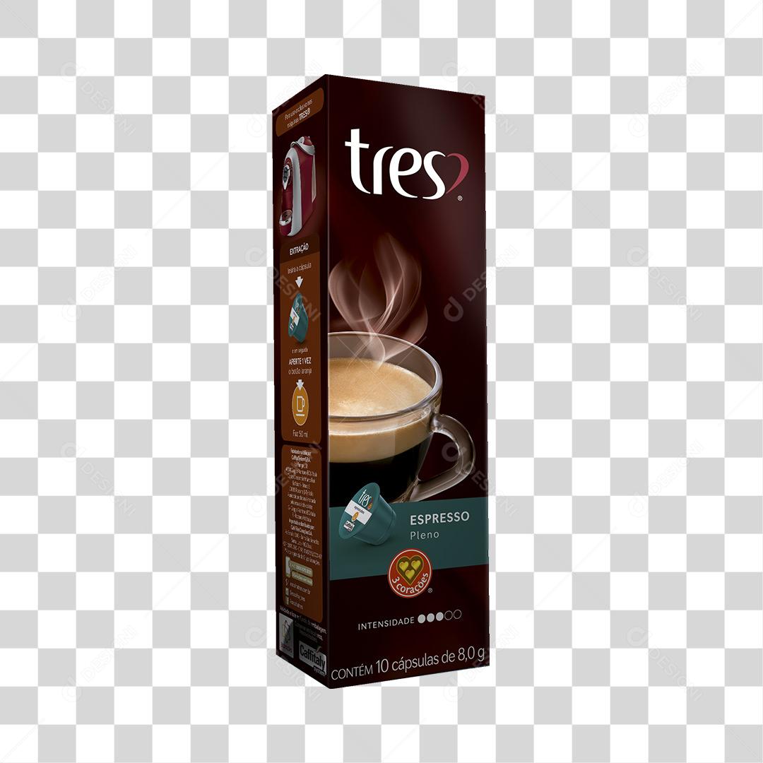 Bebida Quente Espresso Pleno 3 Corações PNG Transparente