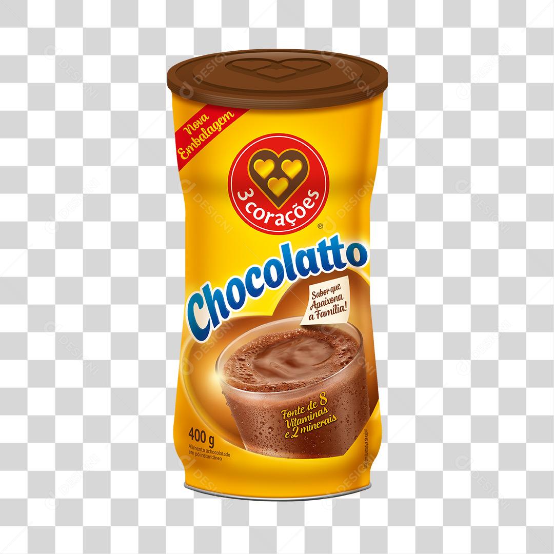 Chocolatto 3 Corações PNG Transparente