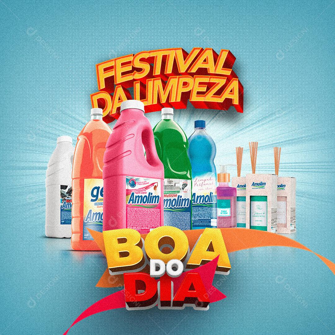 Boa do Dia Festival da Limpeza Social Media PSD Editável